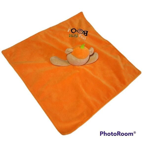 Baby Starters Halloween Lovey Rattle Security Blanket Bear My first Boo - Picture 6 of 12